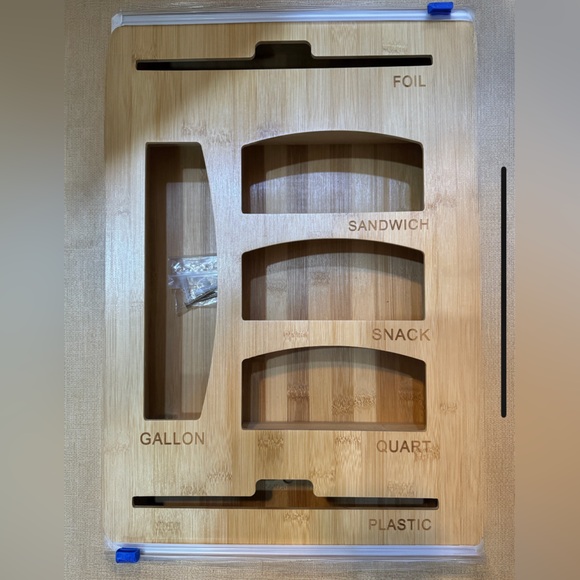 TITETE  6 in 1 Bamboo Ziplock Bag & Plastic Wrap/Foil Storage and Organization - Picture 7 of 10